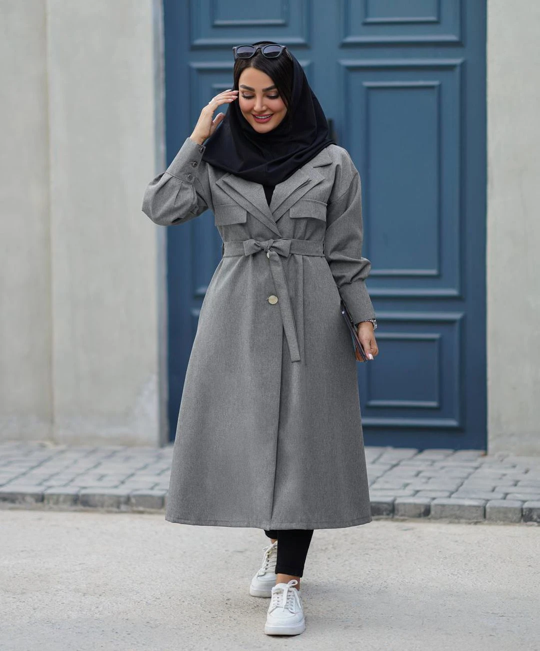 persia-long-student-manto-hediyeh-1020 مانتو دانشجویی طوسی مدل هدیه