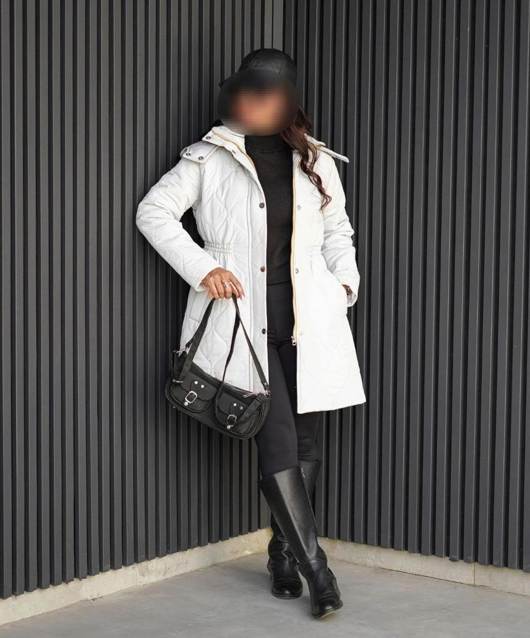 embroidered-memory-jacket-elika-5138 کاپشن داخل پشم شیشه سفید مدل الیکا