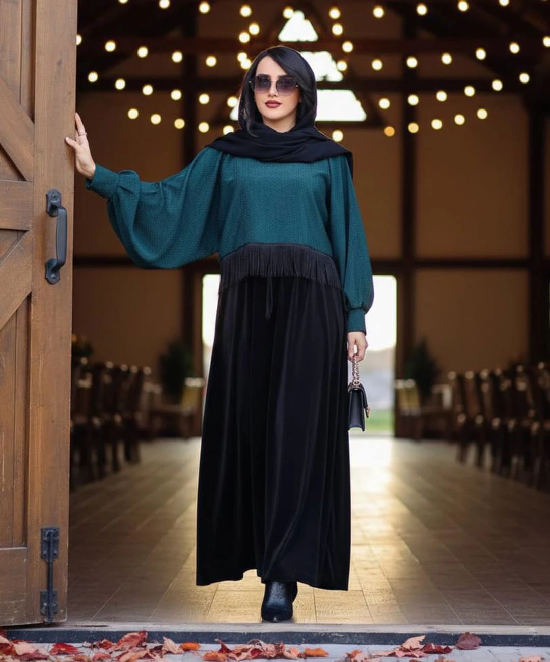 velvet-two-piece-manto-sosaan-1043 مانتو مخمل مجلسی دو تیکه